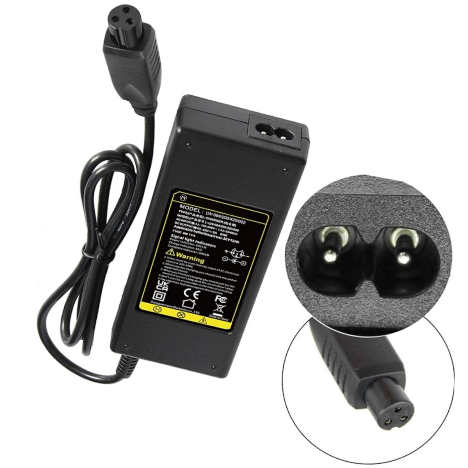 42V 5A 3pin Female Laptop Charger AC Adapter Laptop Charger 42V 5A 3pin Female - Image 1