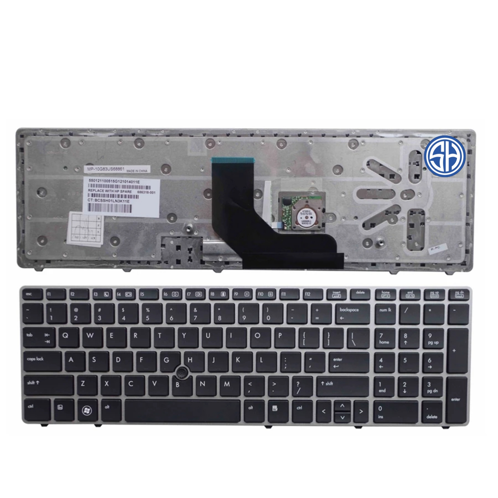 HP 8570P Keyboard HP 8570P Laptop Keyboard - Image 1