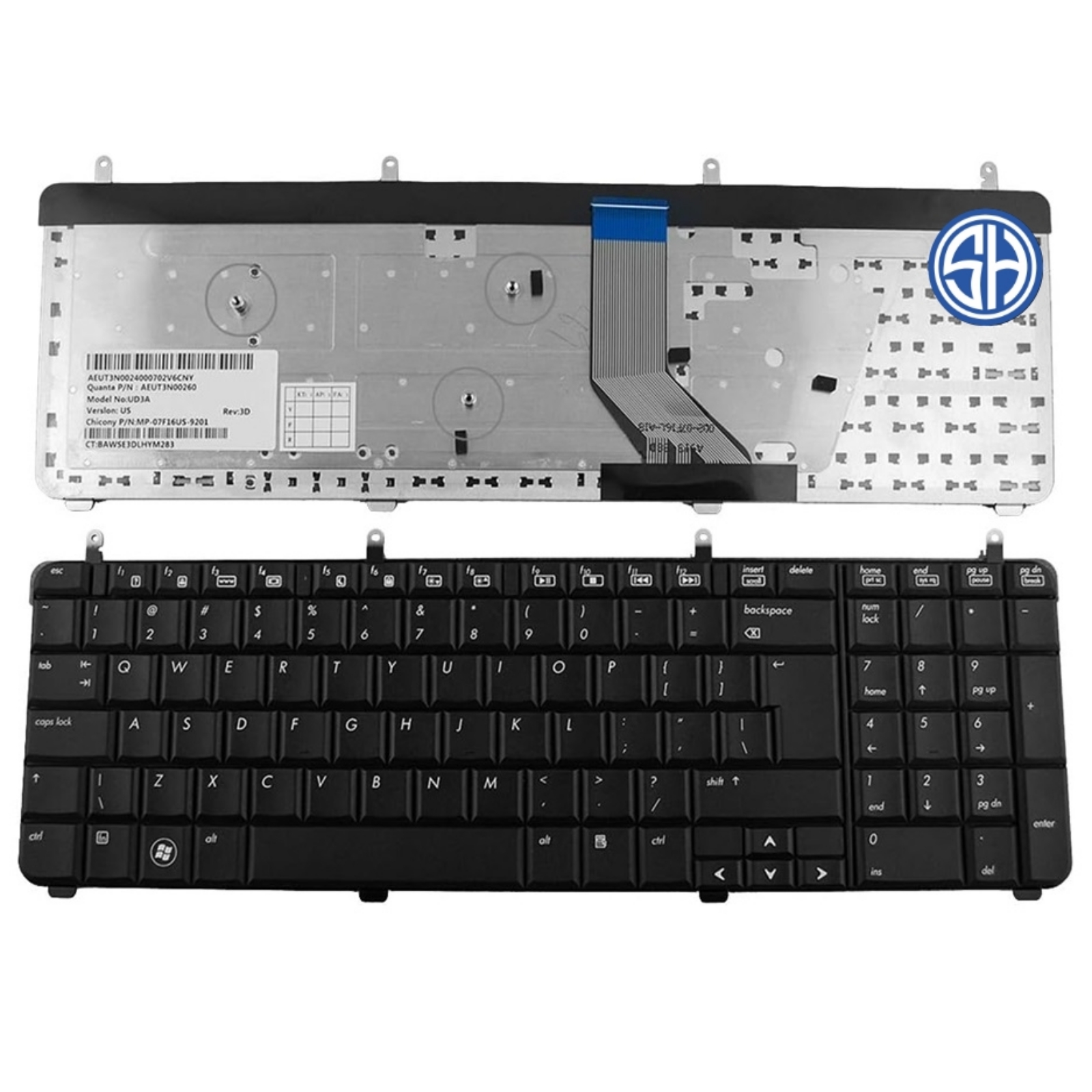 HP DV7 Keyboard HP DV7 Laptop Keyboard - Image 1