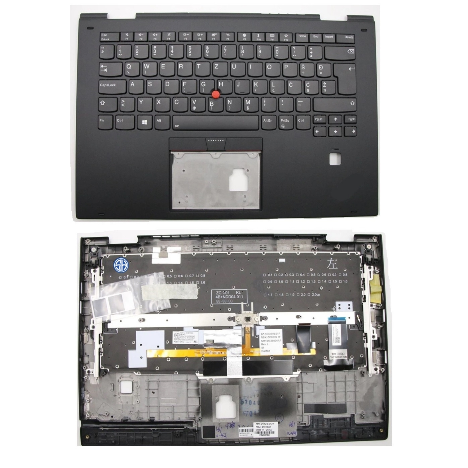 LENOVO Yoga X1 2ND GEN C+K.B HOUSING LENOVO Yoga X1 2ND GEN Laptop Housing Upper Case Palmrest Cover and keyboard C - Image 1
