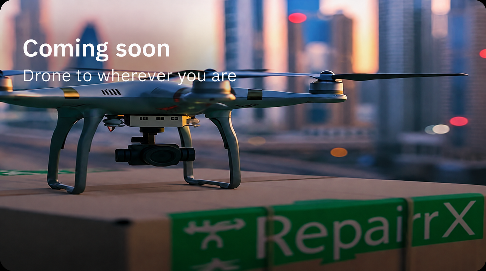RepairX future drone pickup and delivery concept